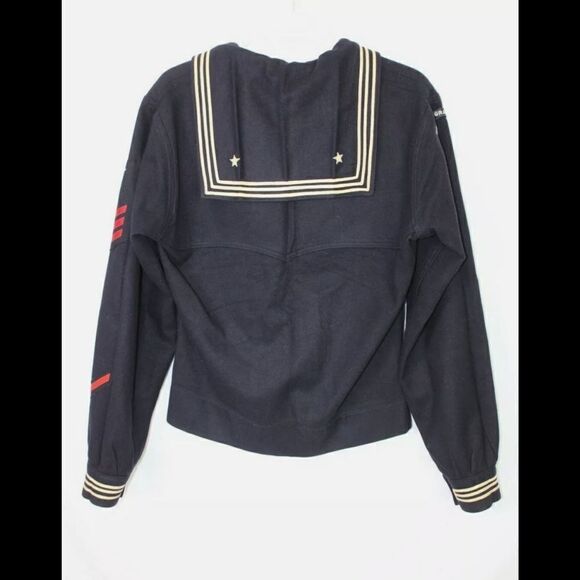 U.S.S. U.S. GRANT NAVY WOOL MALE ENLISTED SERVICE DRESS UNIFORM - Picture 2 of 6